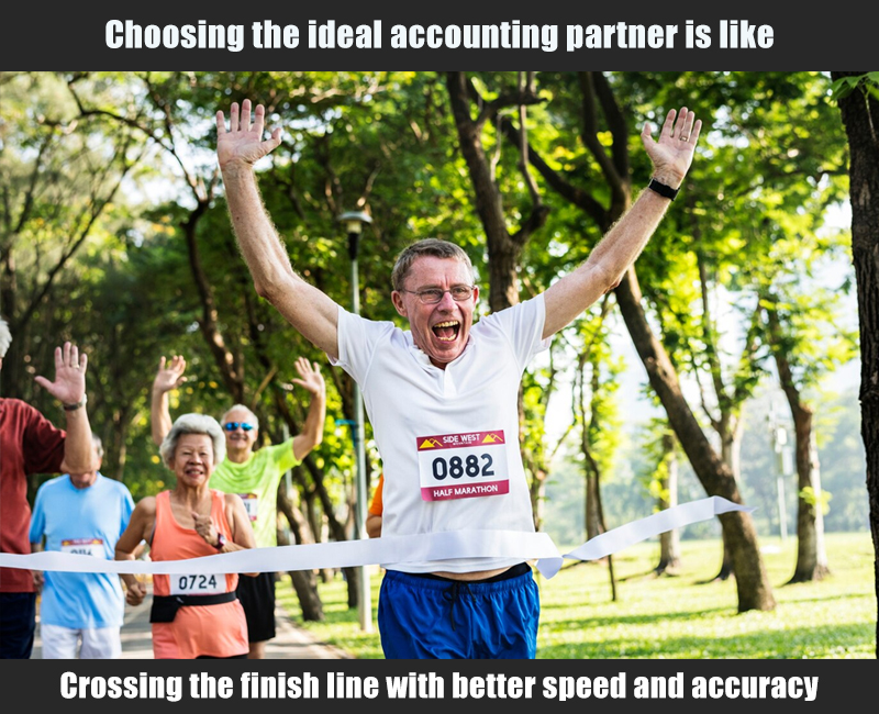 Choosing the ideal accounting partner is like crossing the finish line with better speed and accuracy